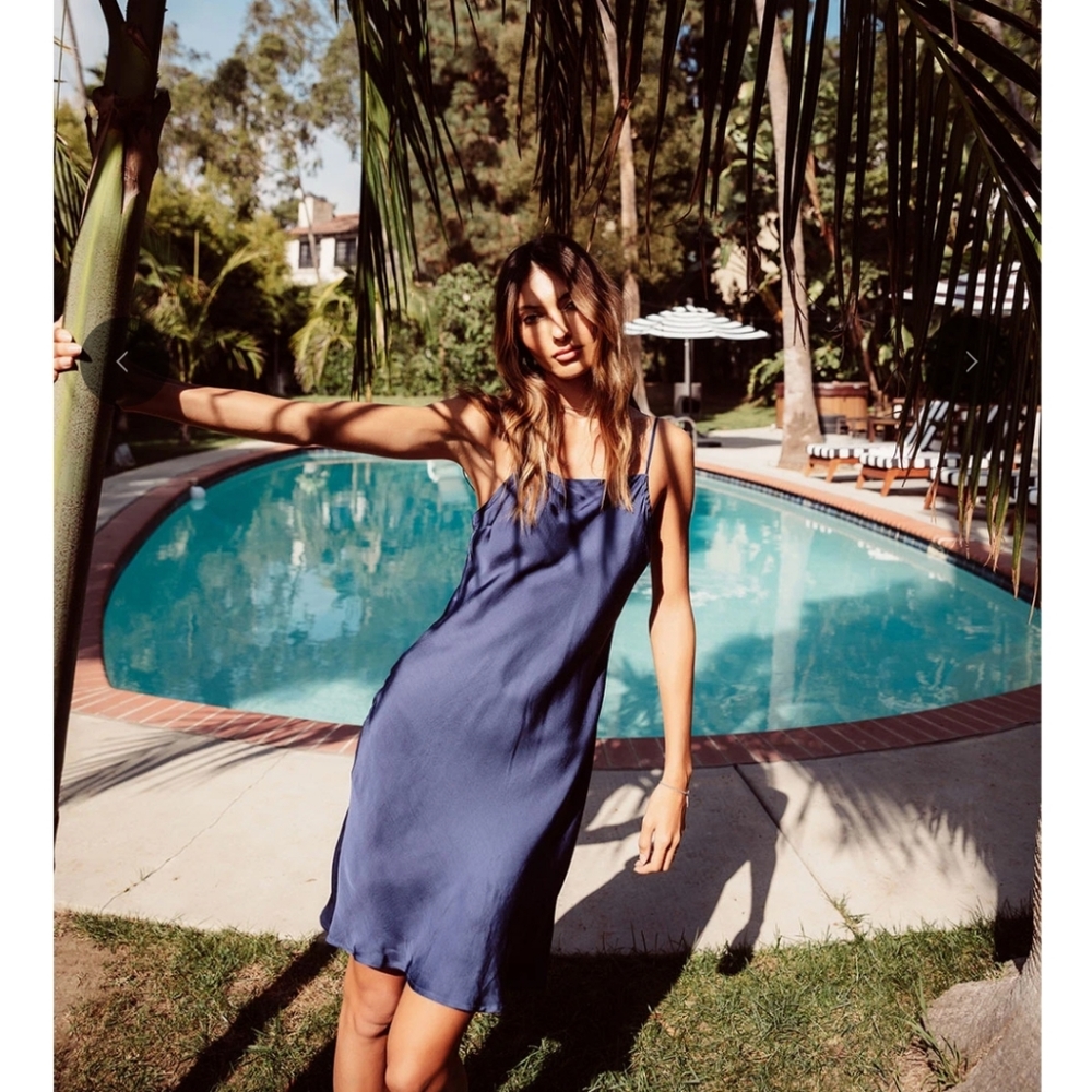 Chaser Scoop Neck low back Midi Slip Dress